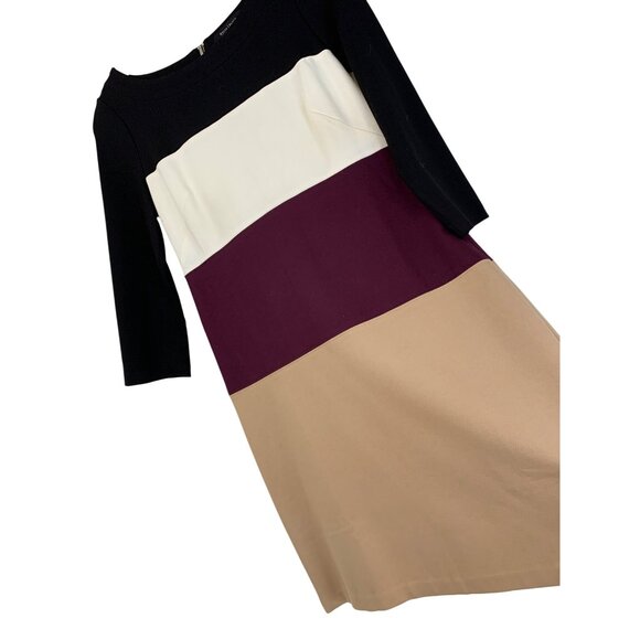 White House Black Market Sheath Dress Colorblock Mini Size 6 New  8748 - Picture 1 of 8